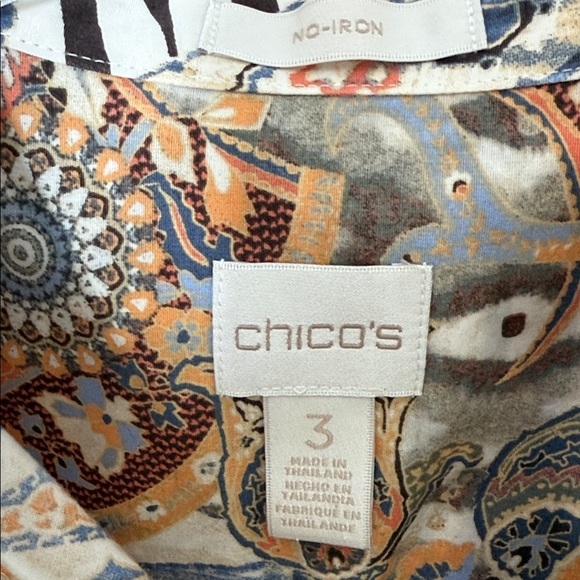 Lot of 2 Chico's No-Iron Animal Print Tops Size 16/XL/Chico’s 3 - Picture 3 of 11